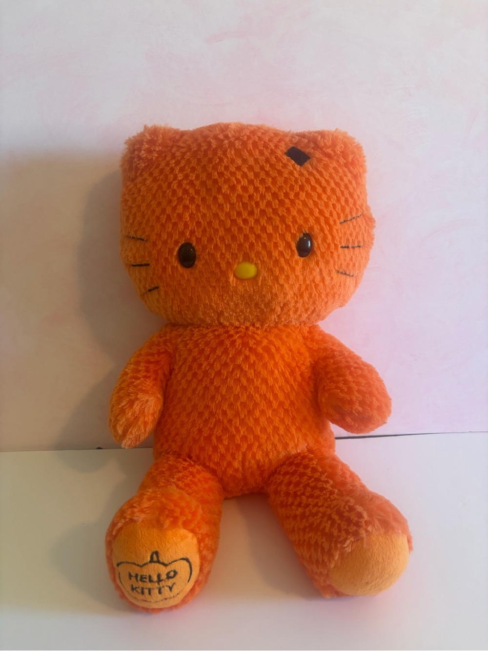 Hello Kitty Build a Bear Halloween plush orange waffle 18" Sanrio 2011 RARE